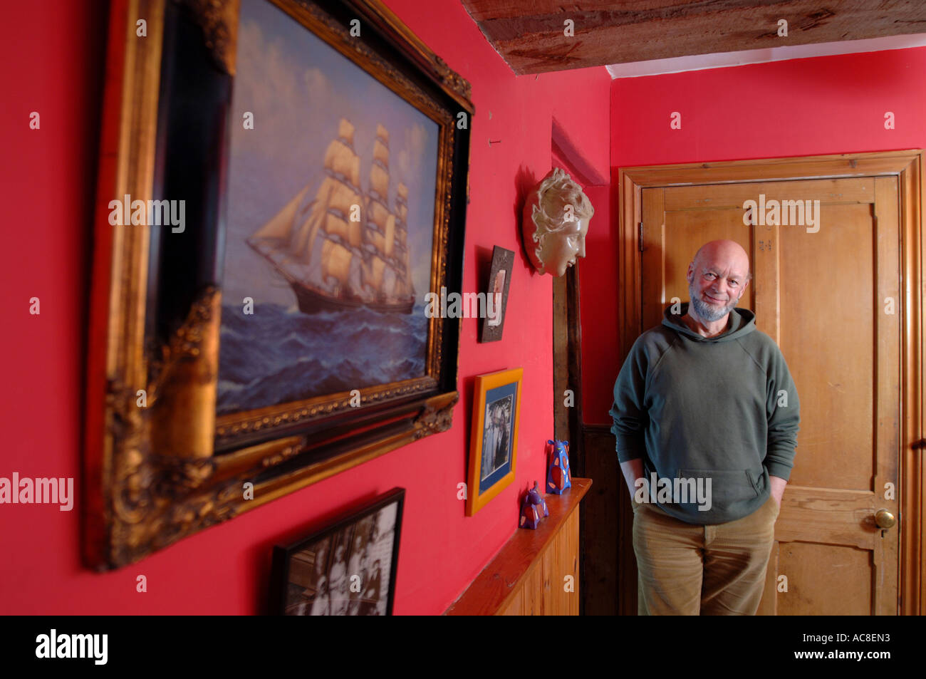 Michael Eavis abgebildet zu Hause würdig Farm Somerset in der Nähe von Glastonbury Stockfoto