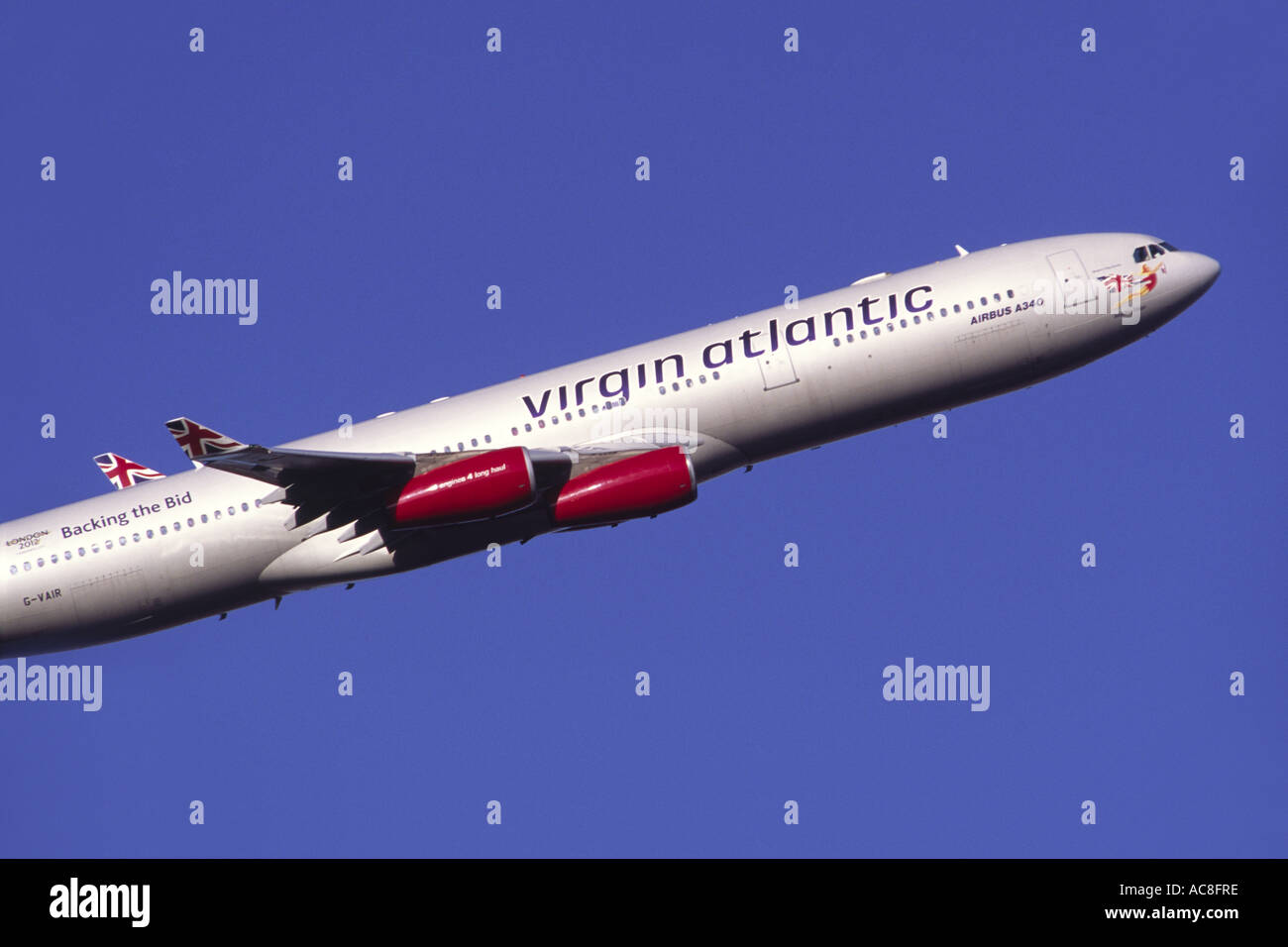 Airbus A340 von Virgin Atlantic betrieben Stockfoto