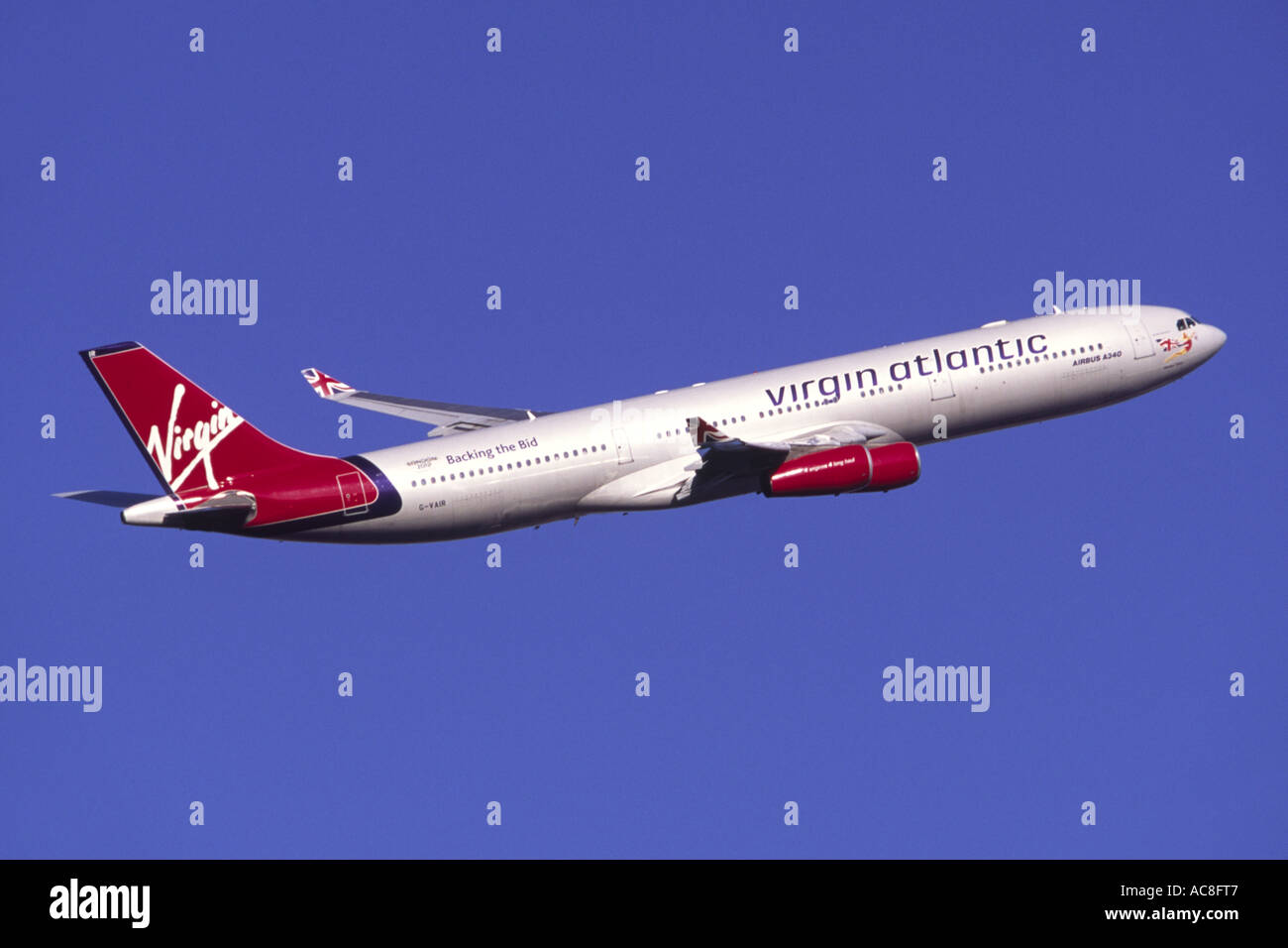 Airbus A340 von Virgin Atlantic betrieben Stockfoto