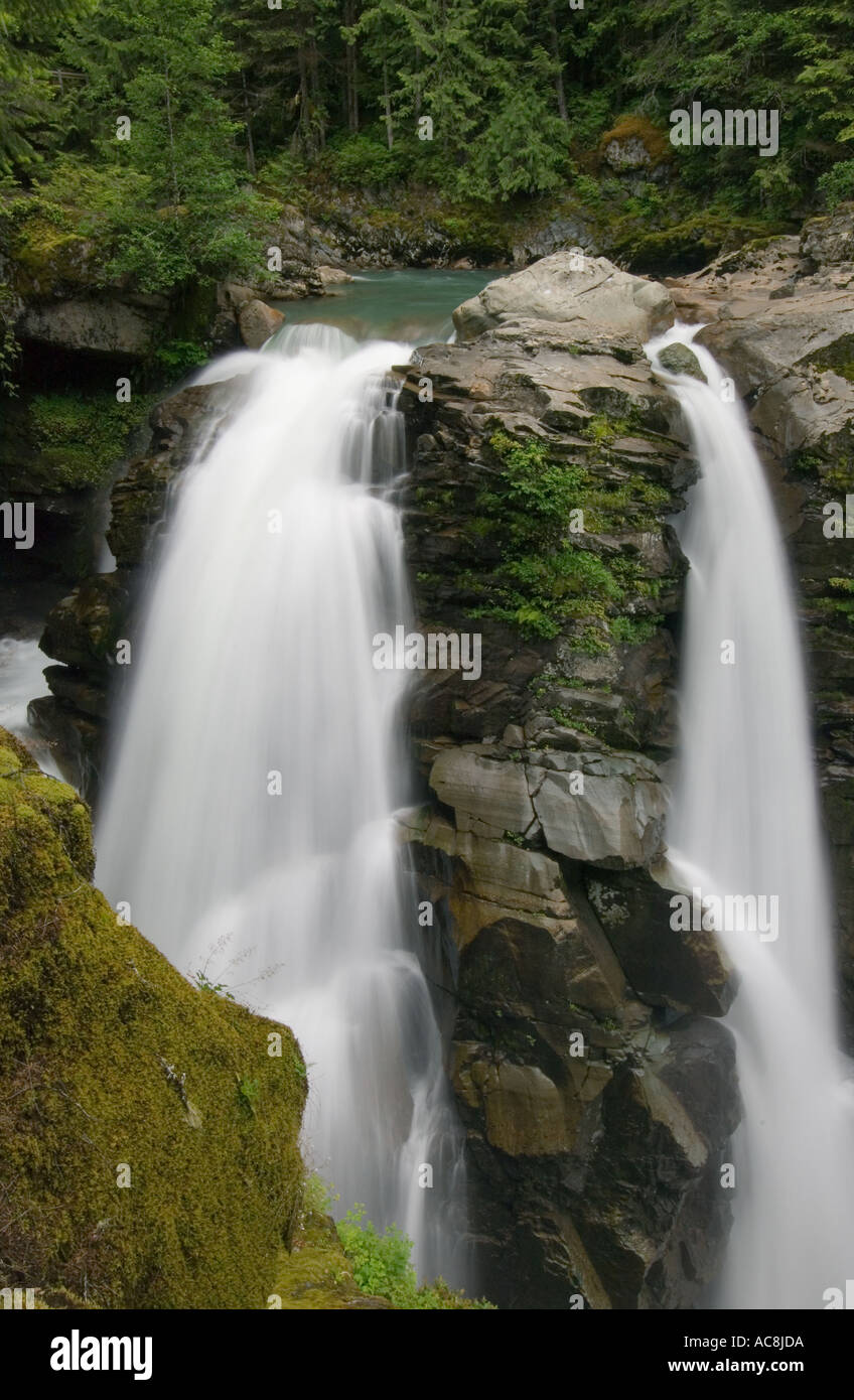 NOOKSACK Wasserfall North Cascade Mountains, WASHINGTON STATE, USA Stockfoto