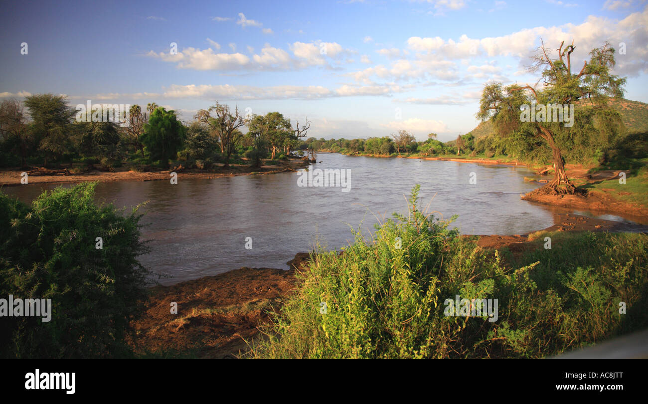 Ewaso Nyiro River Samburu Nationalpark Kenia Stockfoto