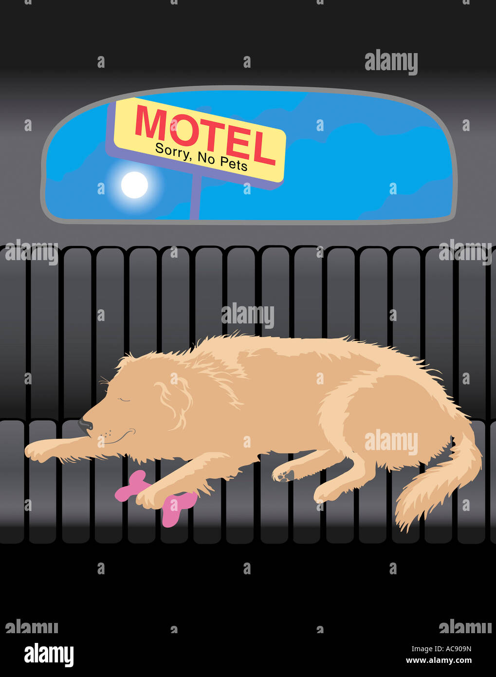 Doggie Travel 4 Linda Braucht (b.20th C. American) Computergrafik Stockfoto