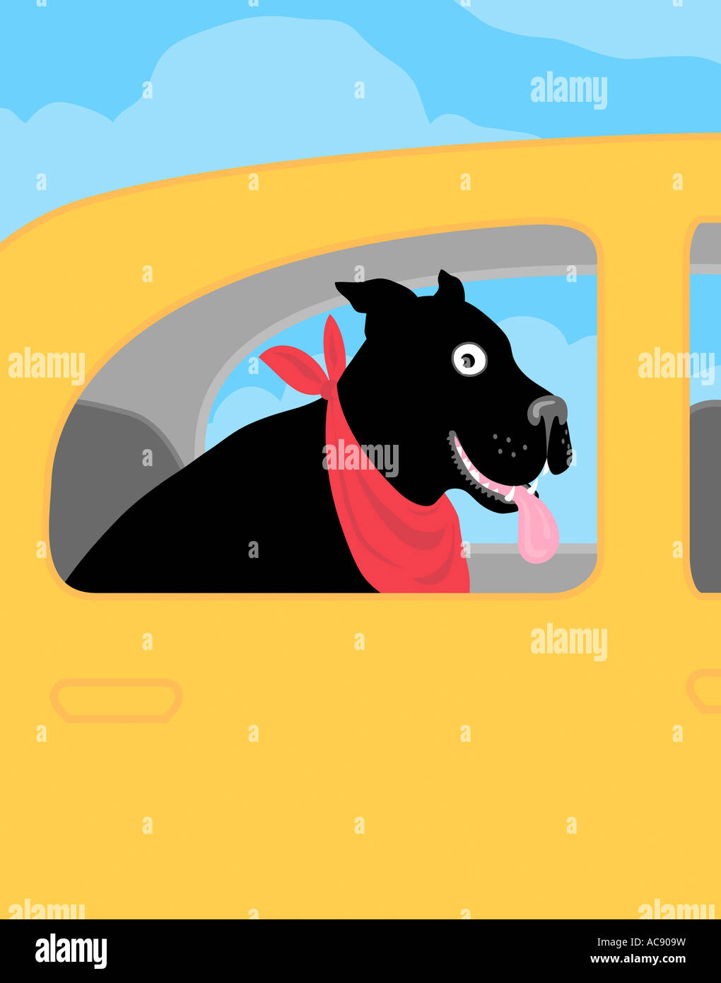 Hunde Reisen 6 Linda Braucht (b.20th C. American) Computergrafik Stockfoto