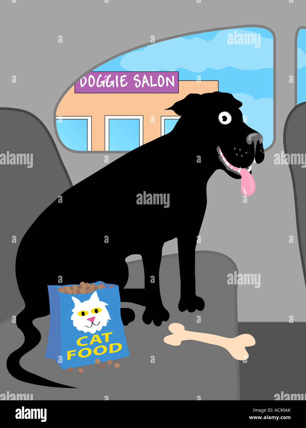 Hunde Reisen 8 Linda Braucht (b.20th C. American) Computergrafik Stockfoto