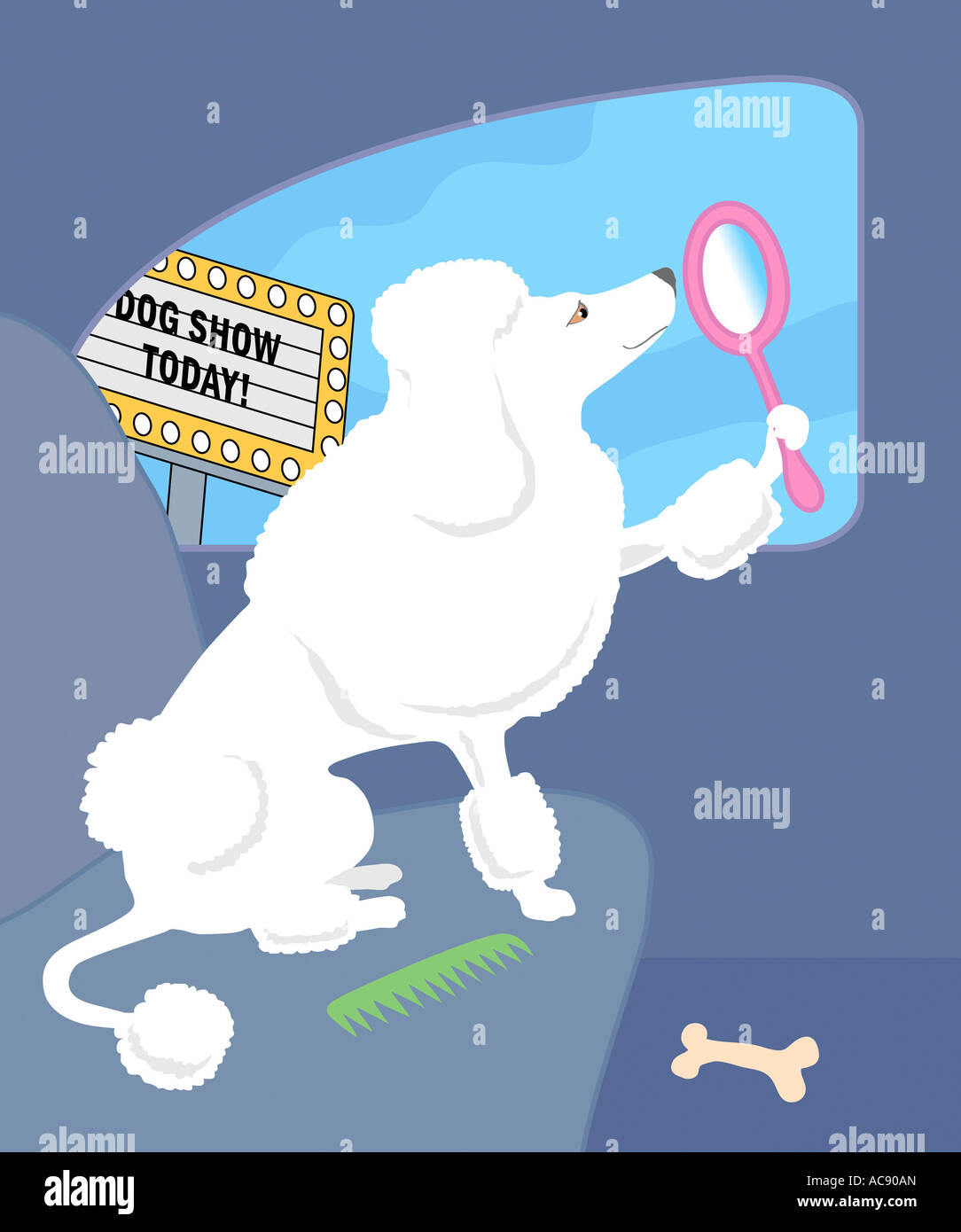 Hunde Reisen 9 Linda Braucht (b.20th C. American) Computergrafik Stockfoto