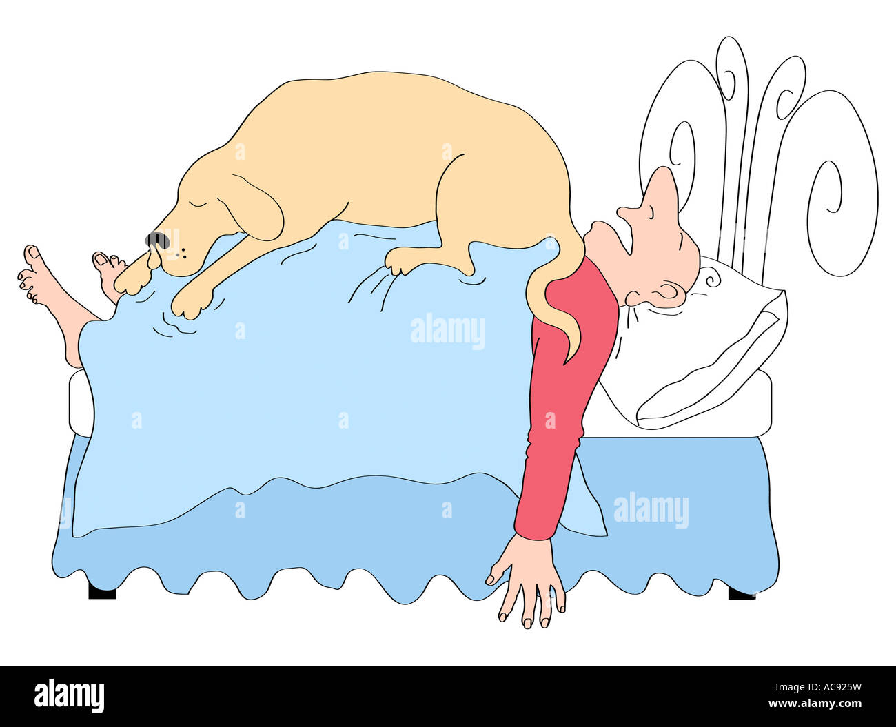 Schlafen 1 Linda Braucht (b.20th C. American) Computergrafik Stockfoto