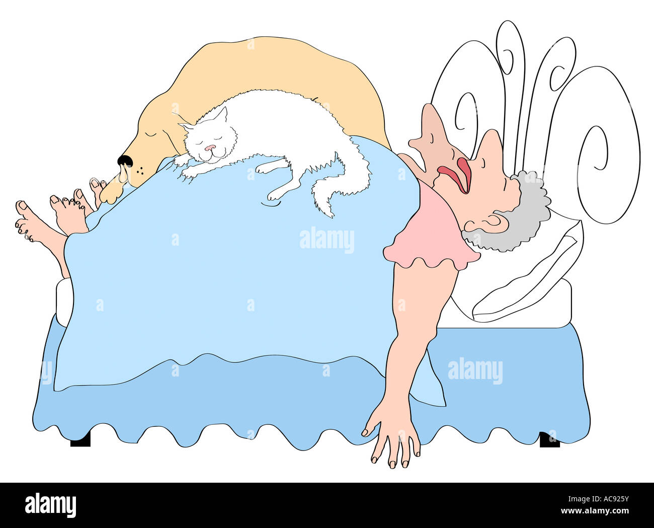 Schlafen 3 Linda Braucht (b.20th C. American) Computergrafik Stockfoto