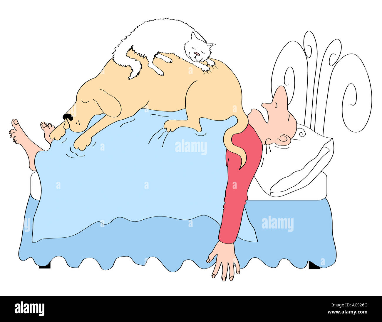 Schlafen 4 Linda Braucht (b.20th C. American) Computergrafik Stockfoto