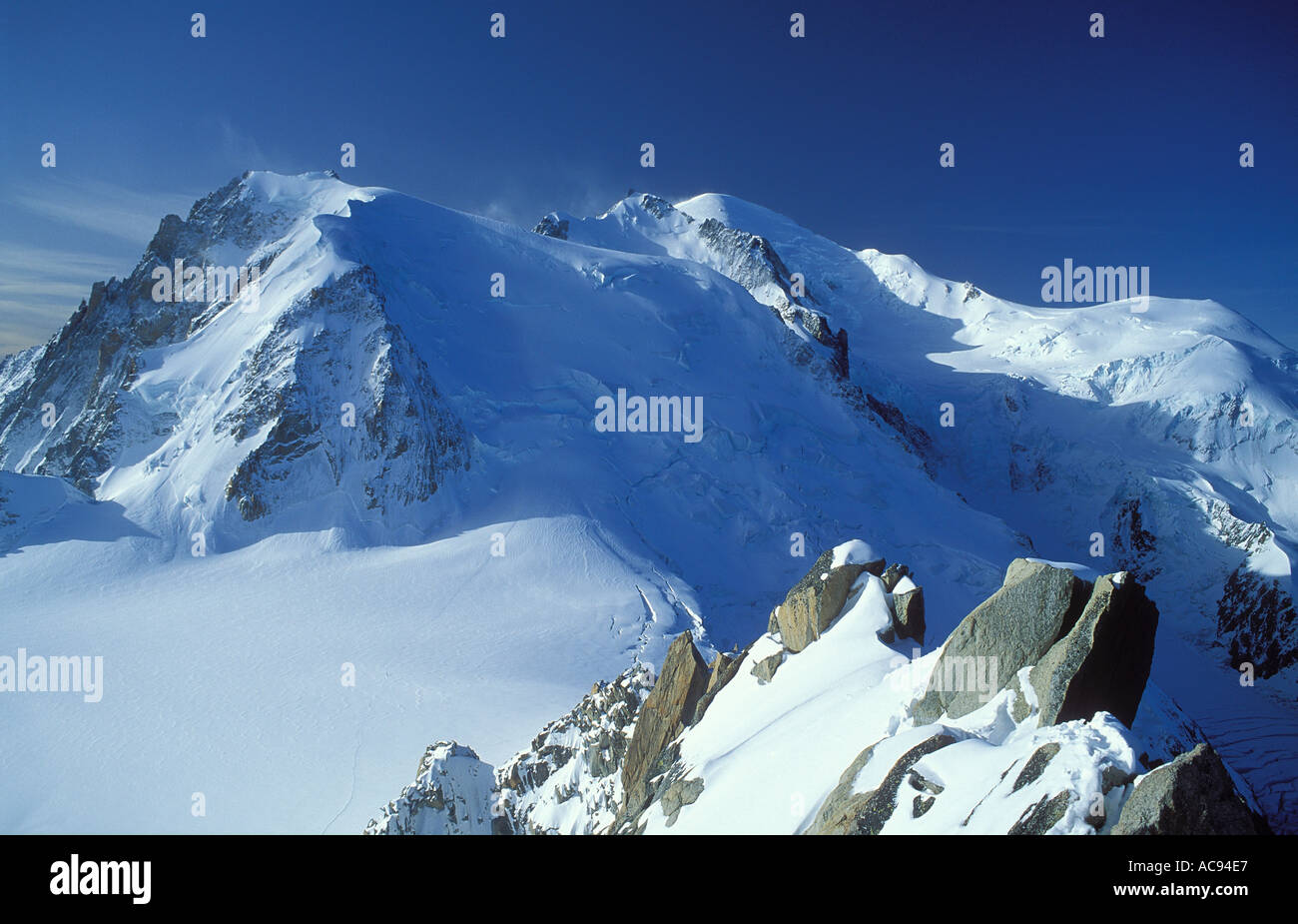 Les Alpes von Aiguille durch Midi-Savoie-Frankreich Stockfoto