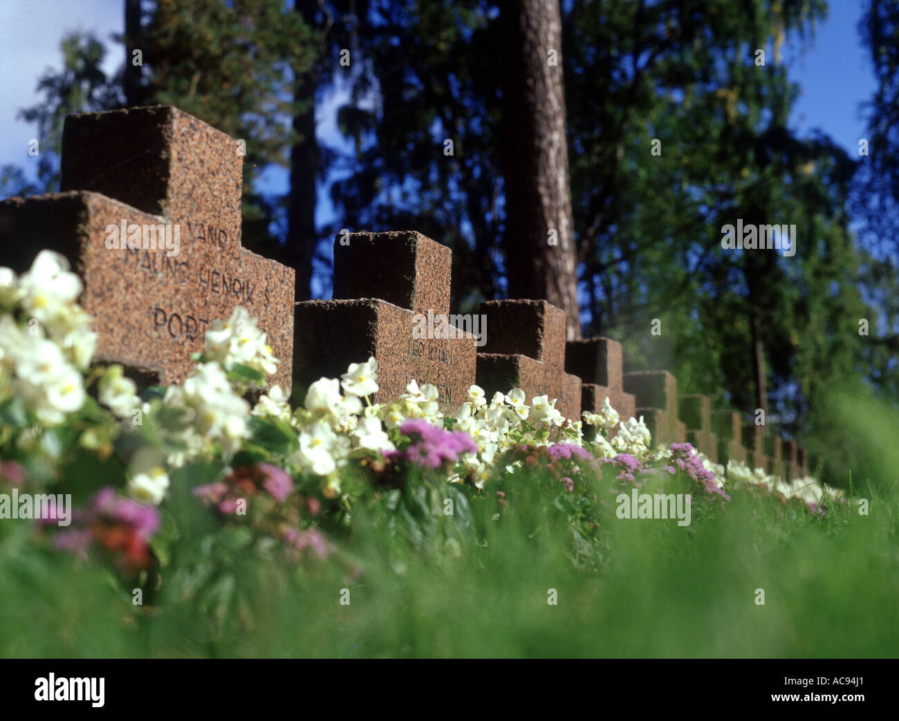 finnische Militärfriedhof, Finnland Stockfoto