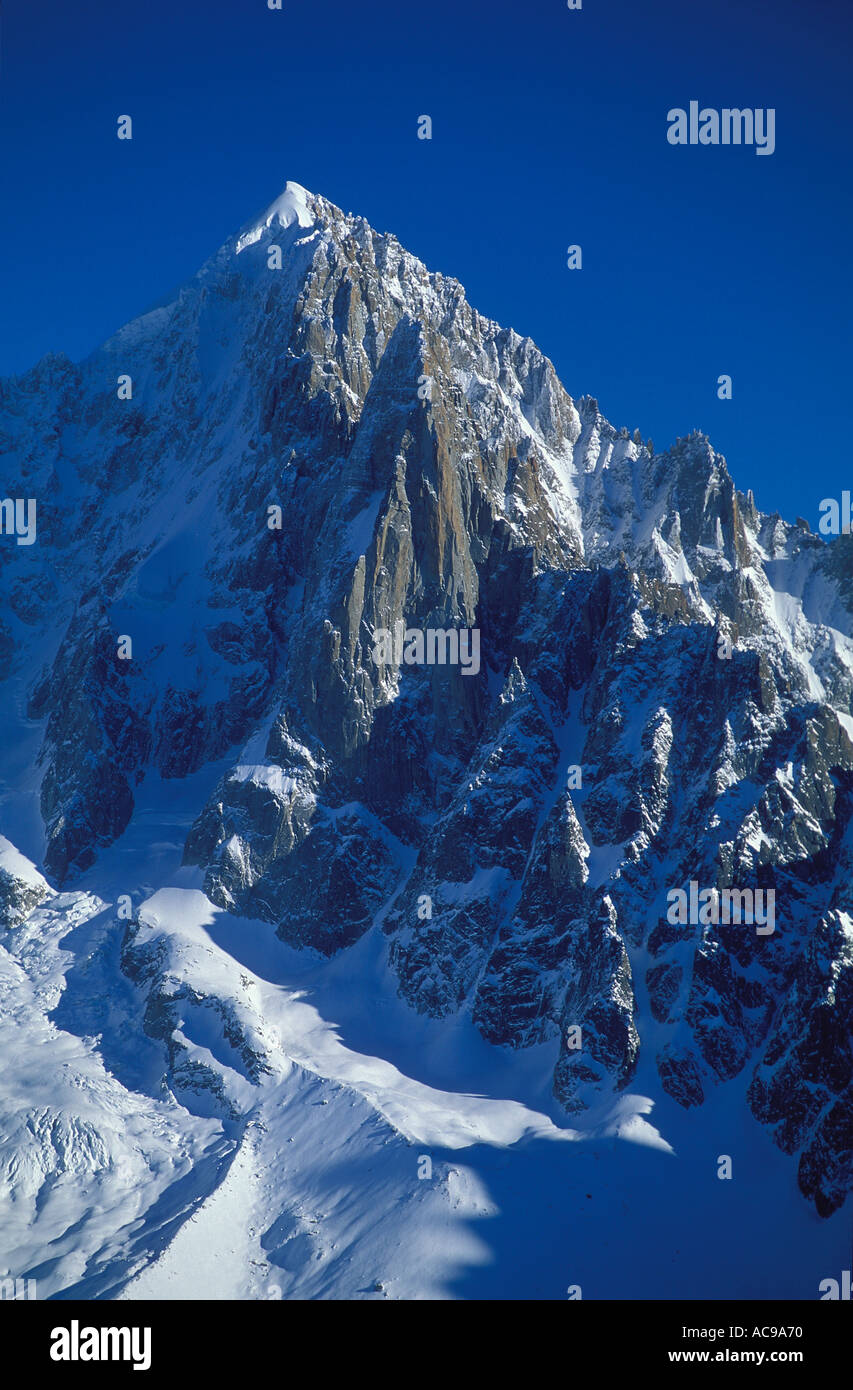 Die Aiguille Verte nr Chamonix Savoie Frankreich Stockfoto
