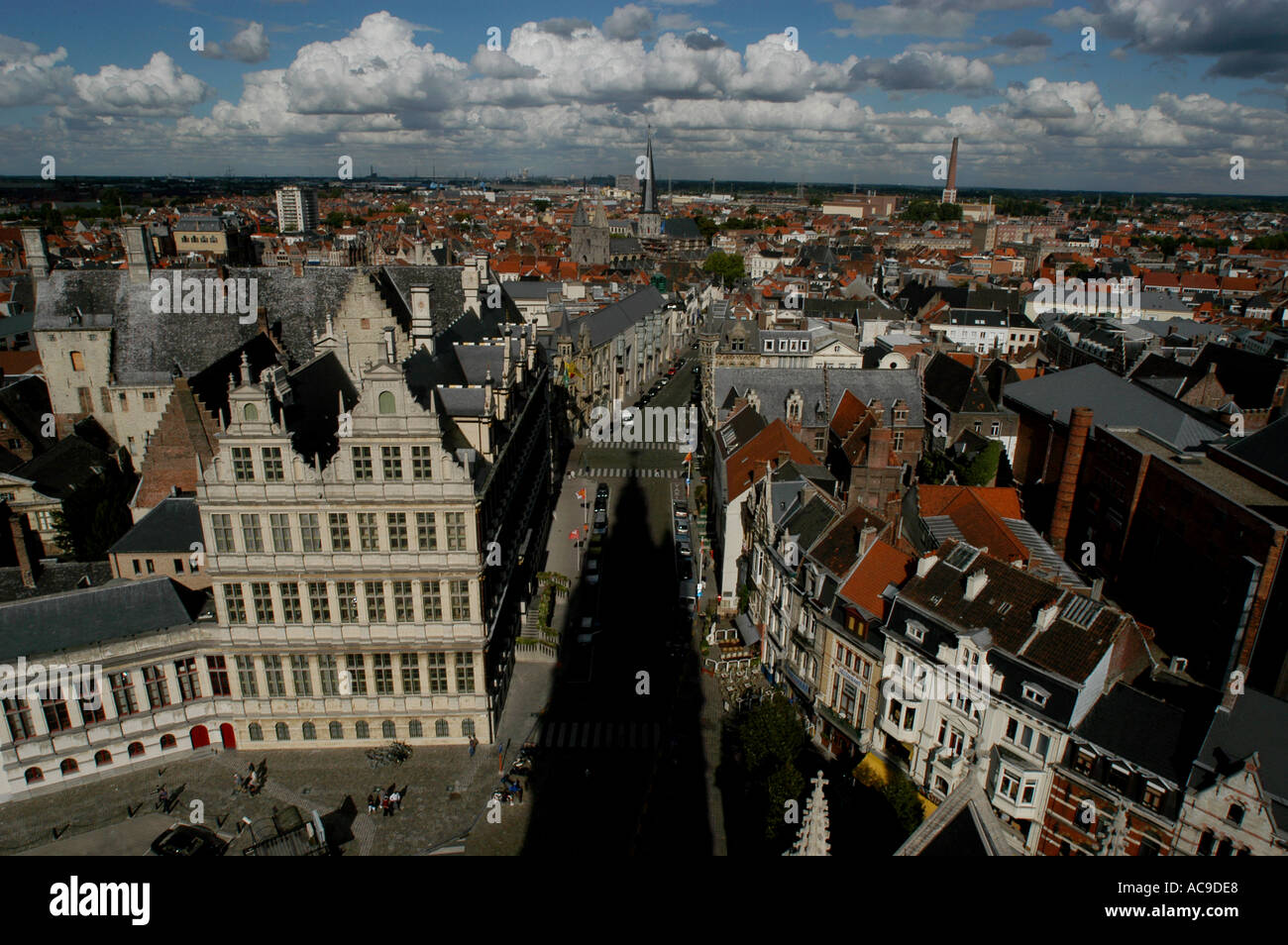 Gent, Gand, Gent in Ost-Flandern, Belgien. Eine Universitätsstadt von Bars und Restaurants und der zweitgrößte Hafen in Belgien. Stockfoto