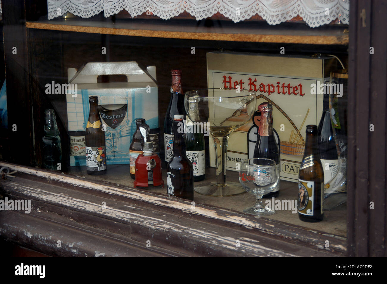 Gent, Gand, Gent in Ost-Flandern, Belgien. Eine Universitätsstadt von Bars und Restaurants und der zweitgrößte Hafen in Belgien. Stockfoto
