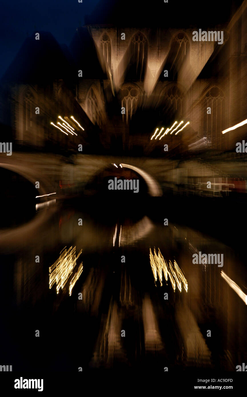 Gent, Gand, Gent in Ost-Flandern, Belgien. Eine Universitätsstadt von Bars und Restaurants und der zweitgrößte Hafen in Belgien. Stockfoto