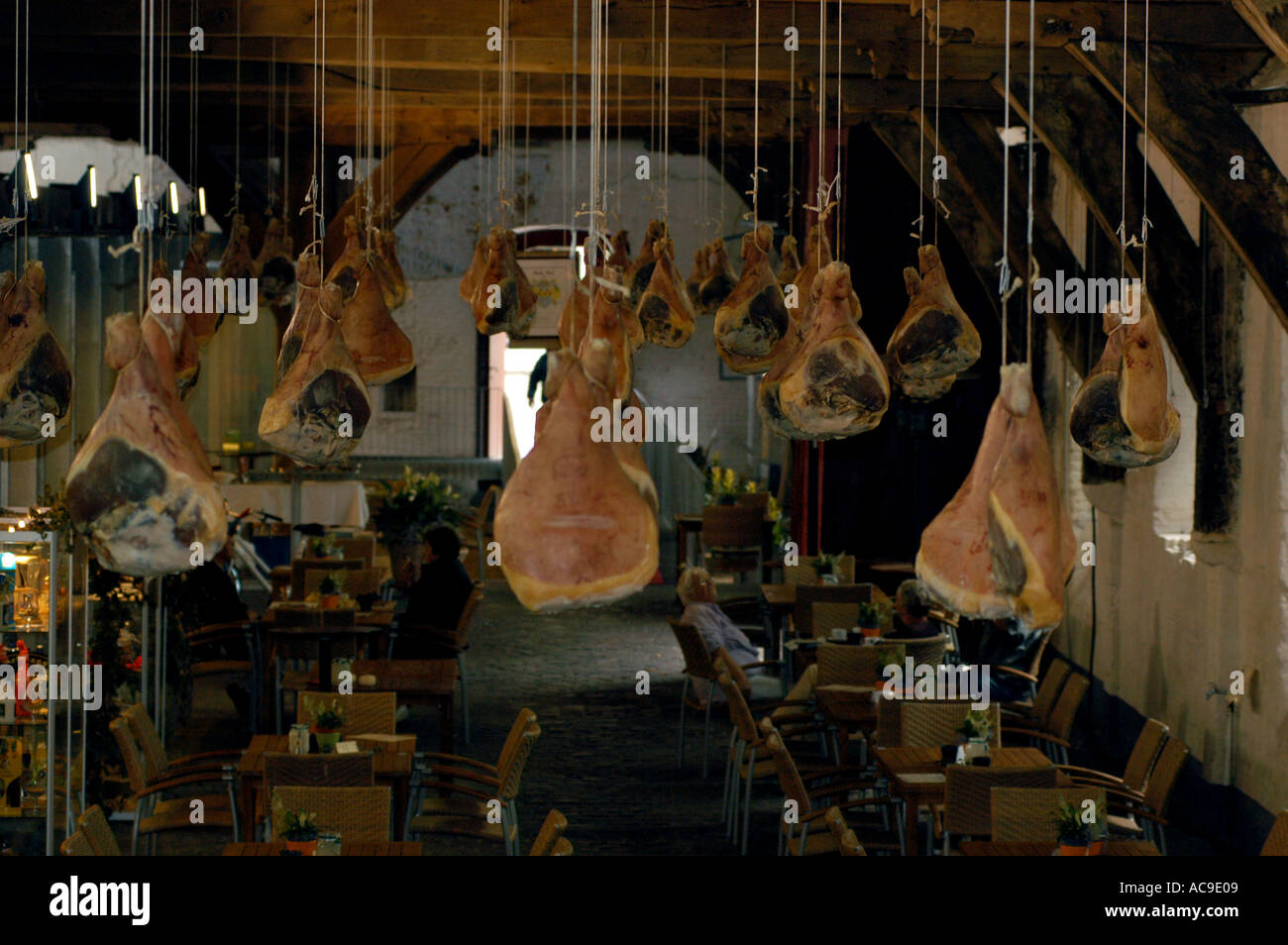 Gent, Gand, Gent in Ost-Flandern, Belgien. Eine Universitätsstadt von Bars und Restaurants und der zweitgrößte Hafen in Belgien. Stockfoto