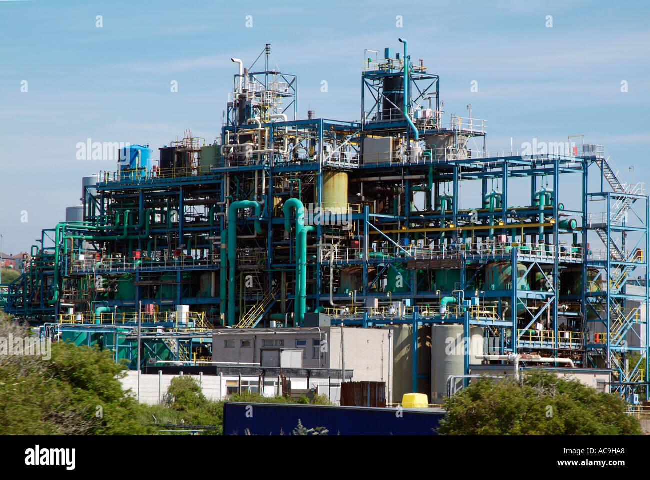 Chemieanlagen Manchester Lancashire North West Ship Canal UK GB Europe Stockfoto