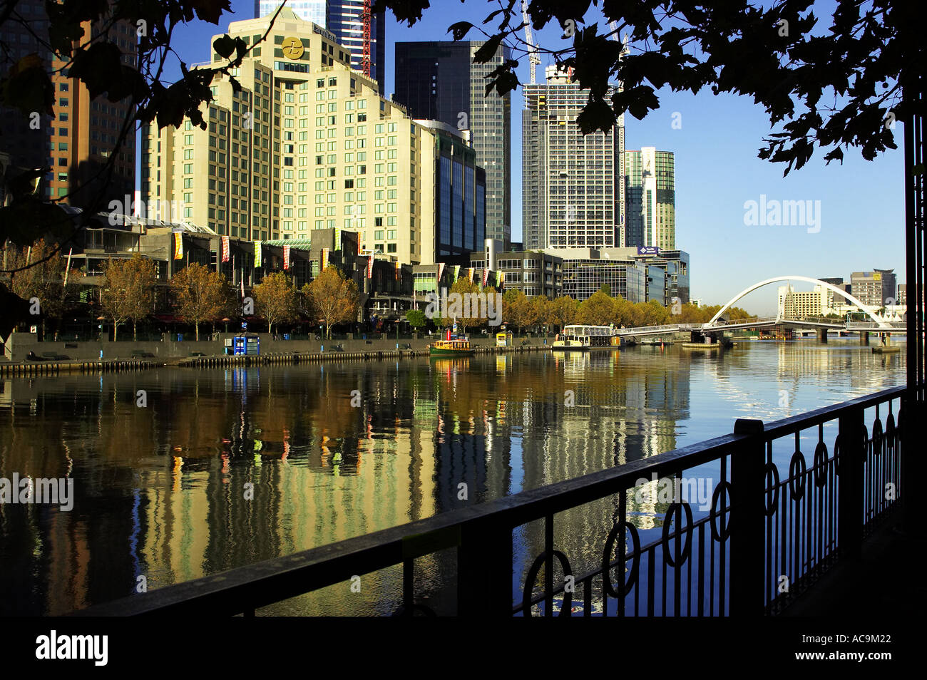 Yarra River Southbank Melbourne Victoria Australien Stockfoto