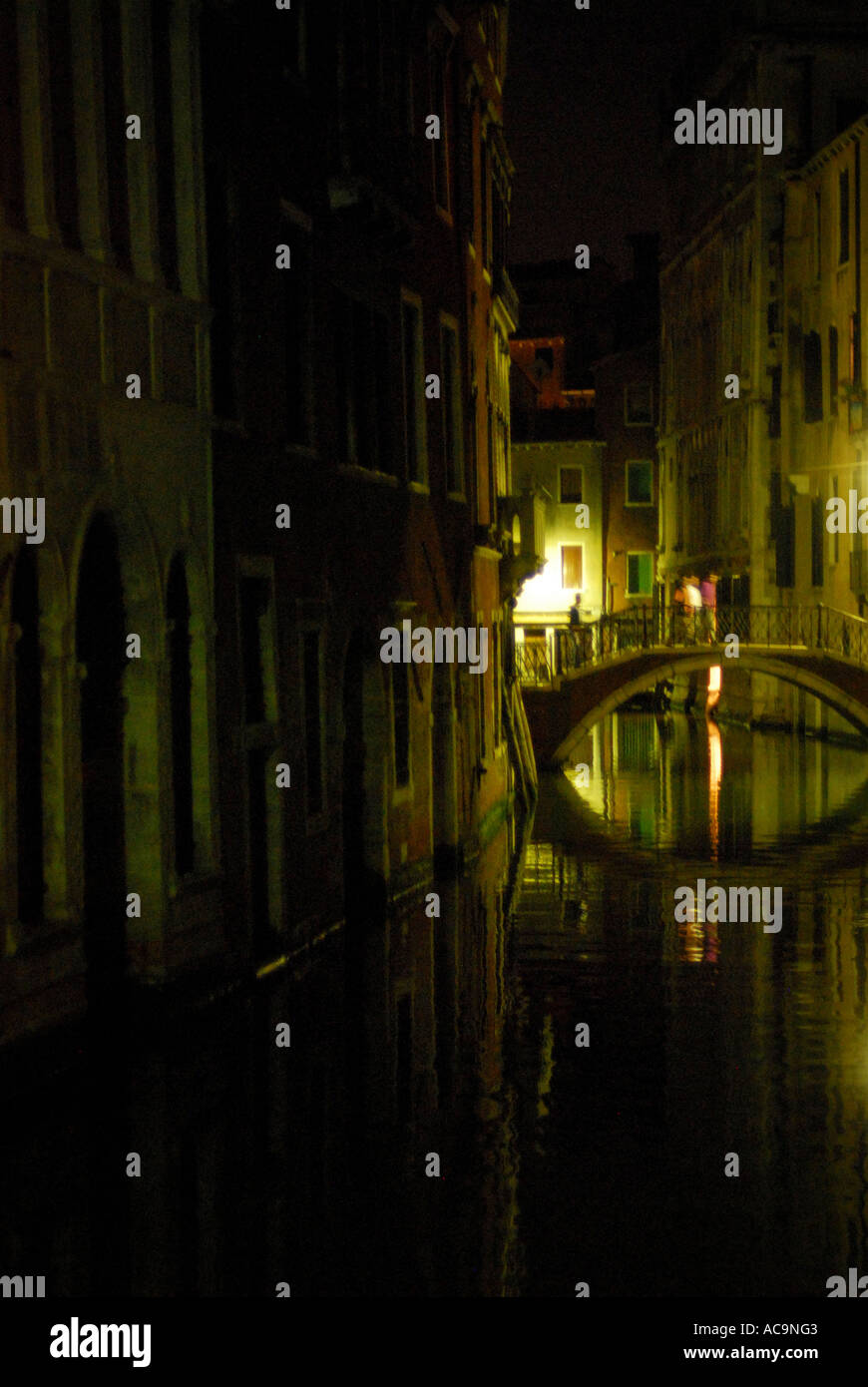 Nacht in Venedig-Italien Stockfoto