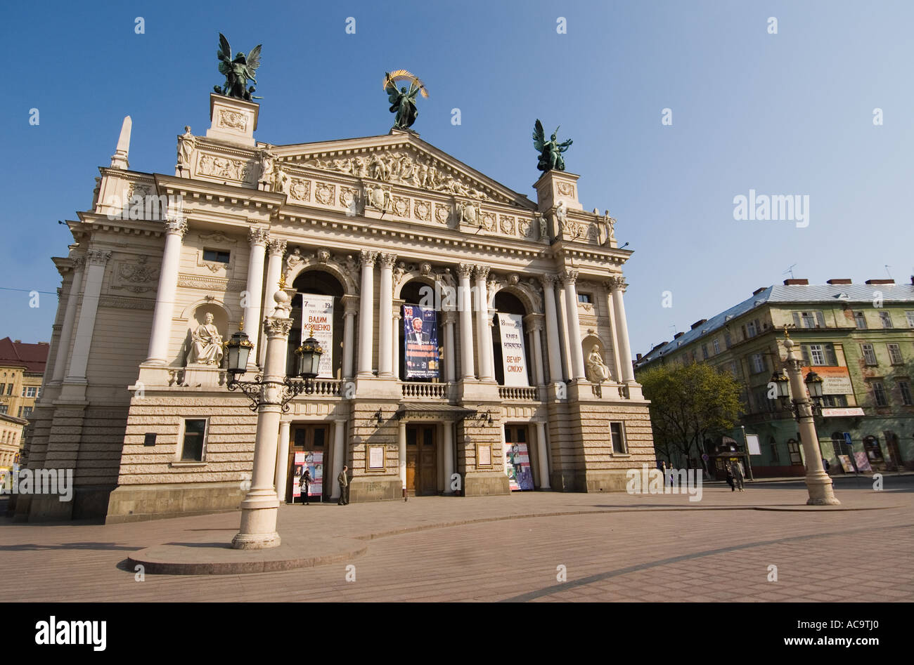 Ivan Franko Opern- und Balletttheater Haus Lemberg-Lwow Lemberg westlichen Ukraine Stockfoto