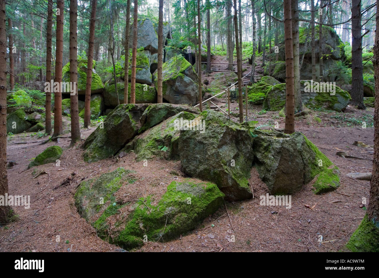 Wackeln Sie Steinen in Gross Gerungs, Waldviertel Region, Niederösterreich, Österreich Stockfoto