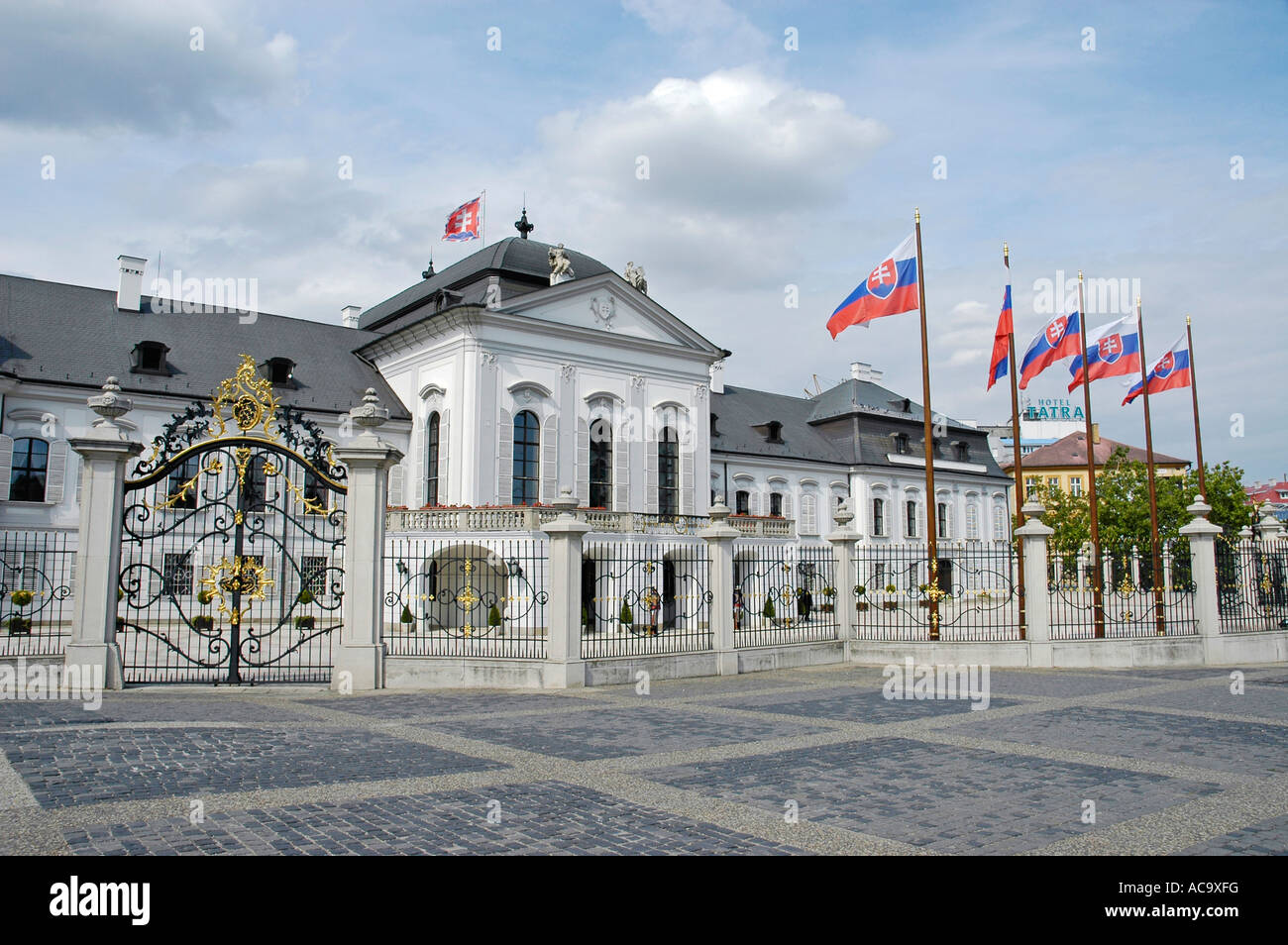 Grassalkovich Palast, die Residenz des Präsidenten der Slowakei, Bratislava, Slowakei Stockfoto