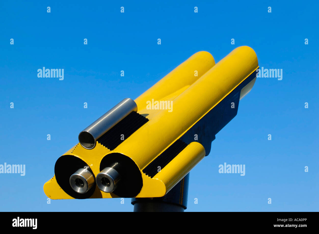 Gelbe Teleskop Stockfoto