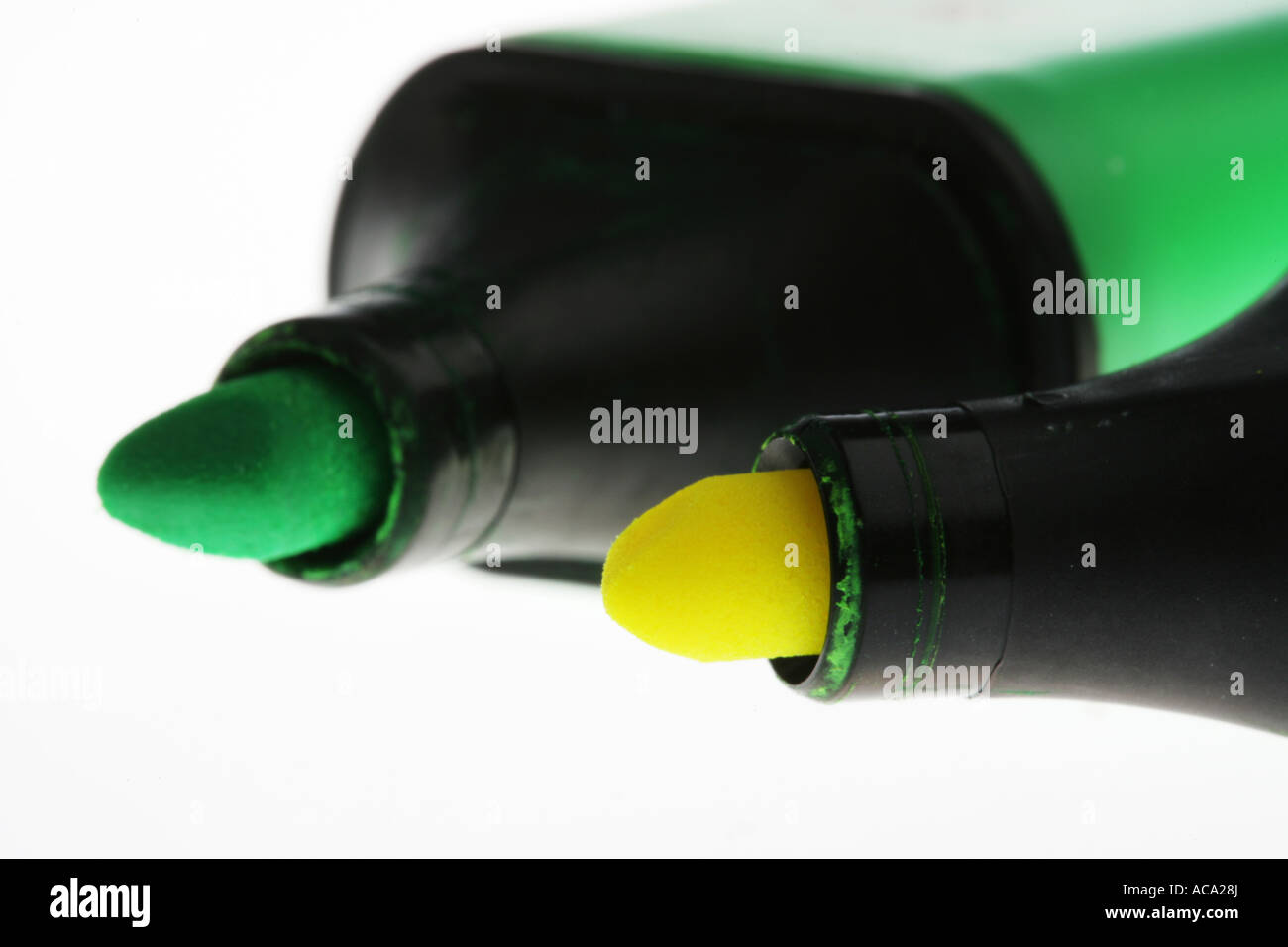 Text-Marker-Stifte Stockfoto