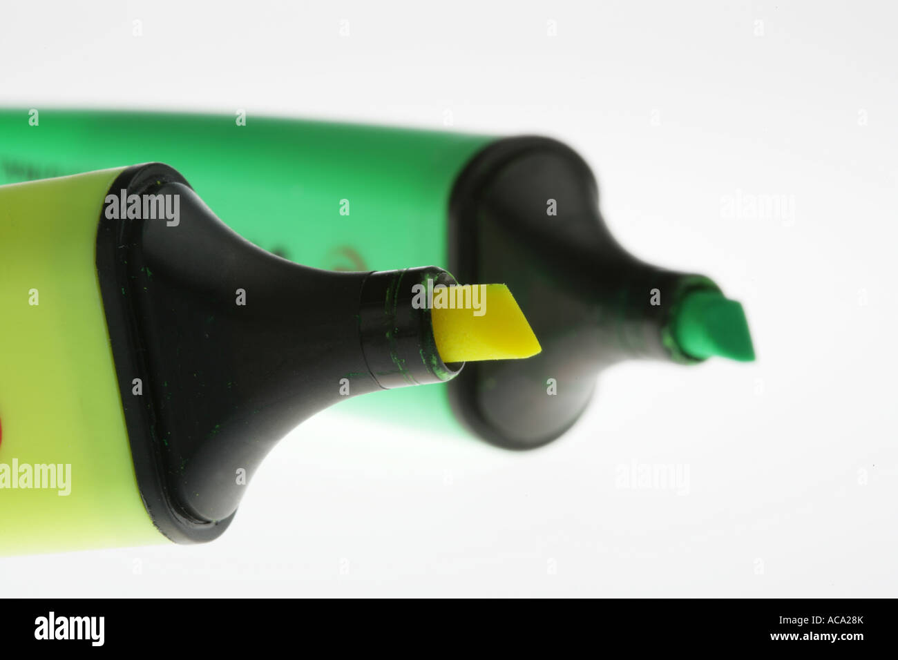 Text-Marker-Stifte Stockfoto