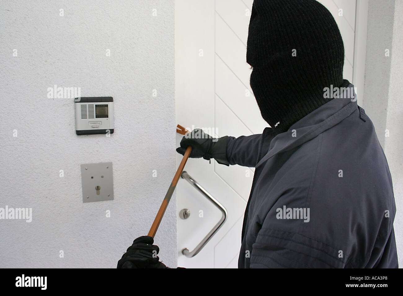 Einbruch in eine Wohnung Stockfoto