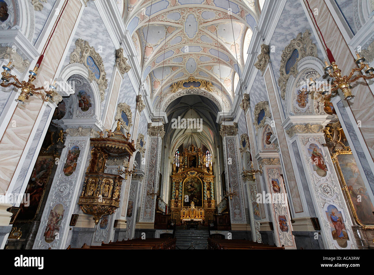 Religiöse Stiftung Göttingen, Stiftskirche, Niederösterreich, Österreich Stockfoto