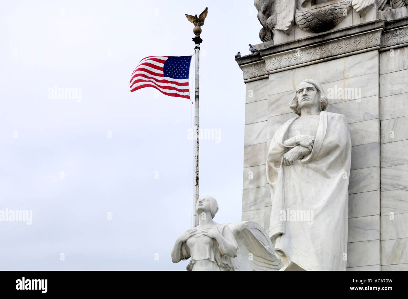 Columbus-Gedenkbrunnen außerhalb der Union Station in Washington DC USA Stockfoto