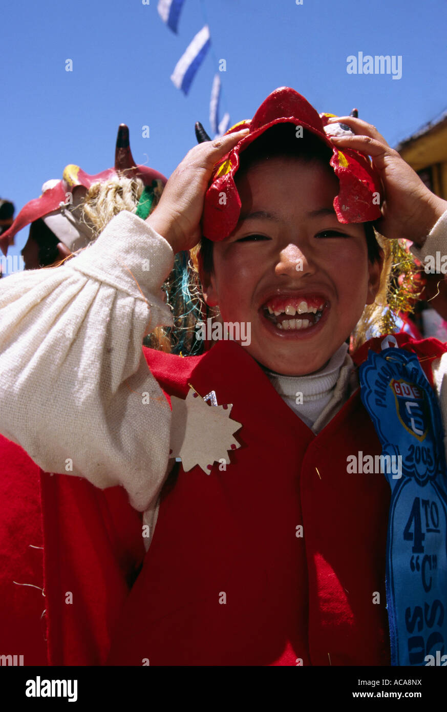 Junge Tänzerin - Puno Week-Festival, Puno, PERU Stockfoto