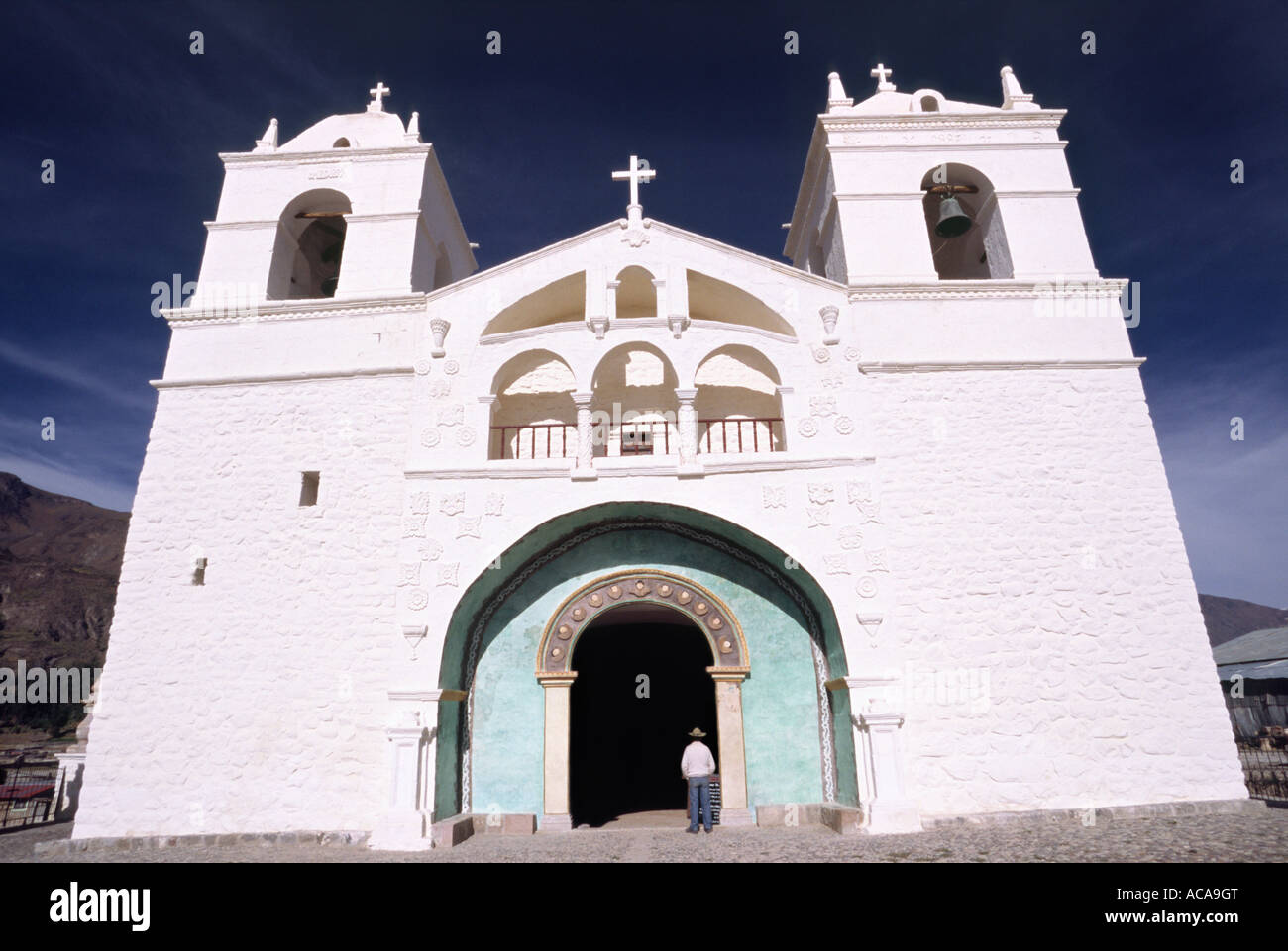Iglesia de Maca - Maca, Colca Canyon, PERU Stockfoto