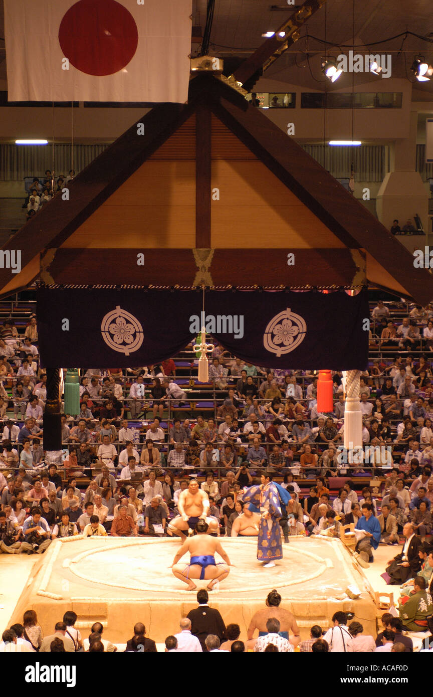 Sumo-Arena in Nagoya während eines Turniers Japan Stockfoto