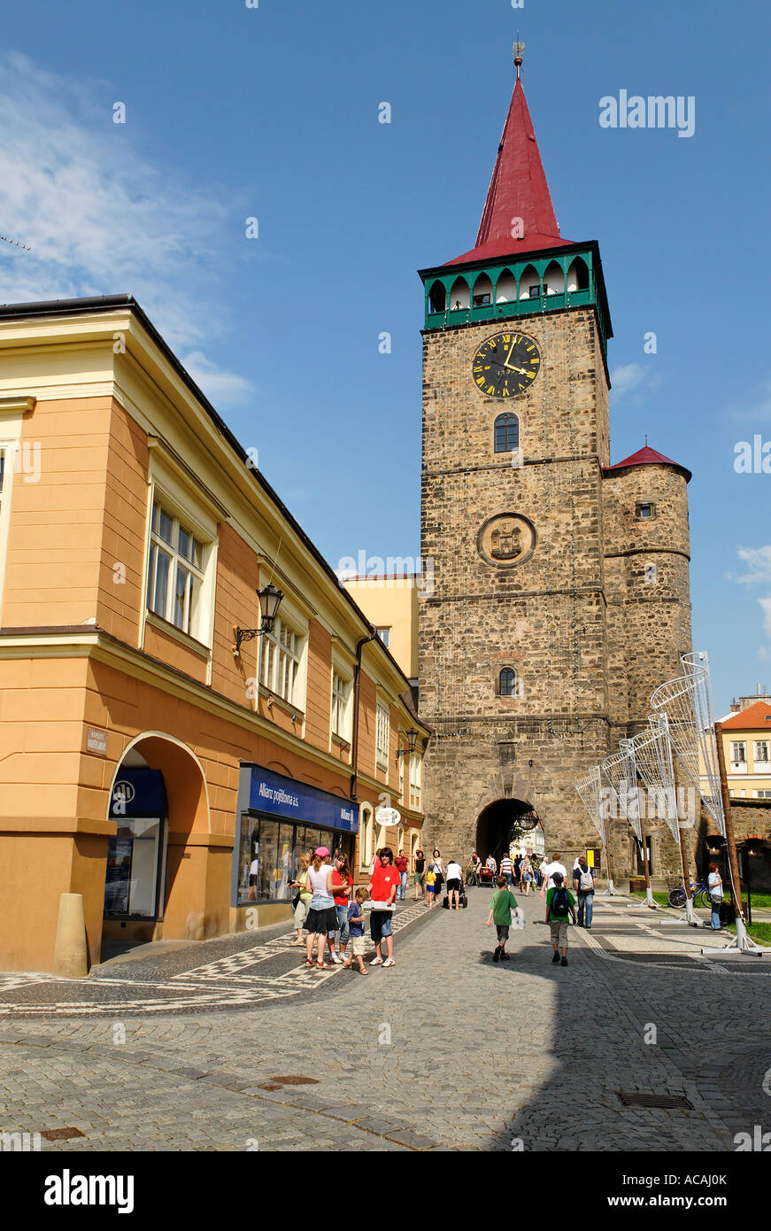 Historische alte Stadt Jicin, Ostböhmen, Tschechien Stockfoto