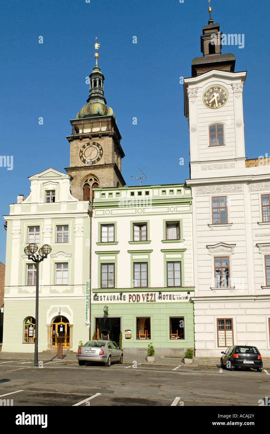 Historische alte Stadt Hradec Kralove, Koeniggraetz, Ostböhmen, Tschechien Stockfoto