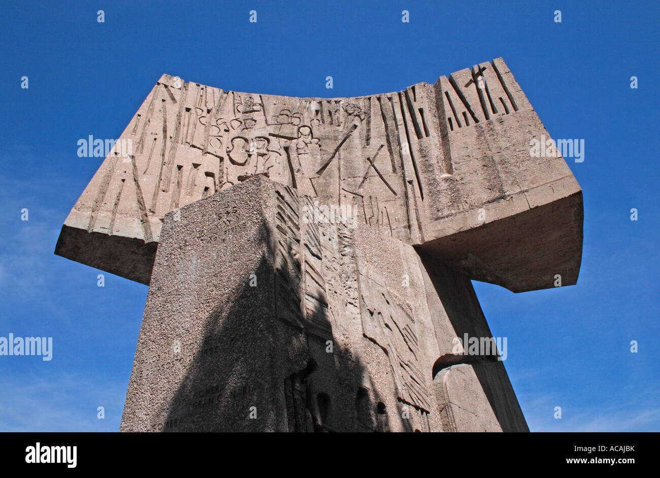 Monumento al Descubrimiento, Plaza de Colón, Madrid, Spanien Stockfoto