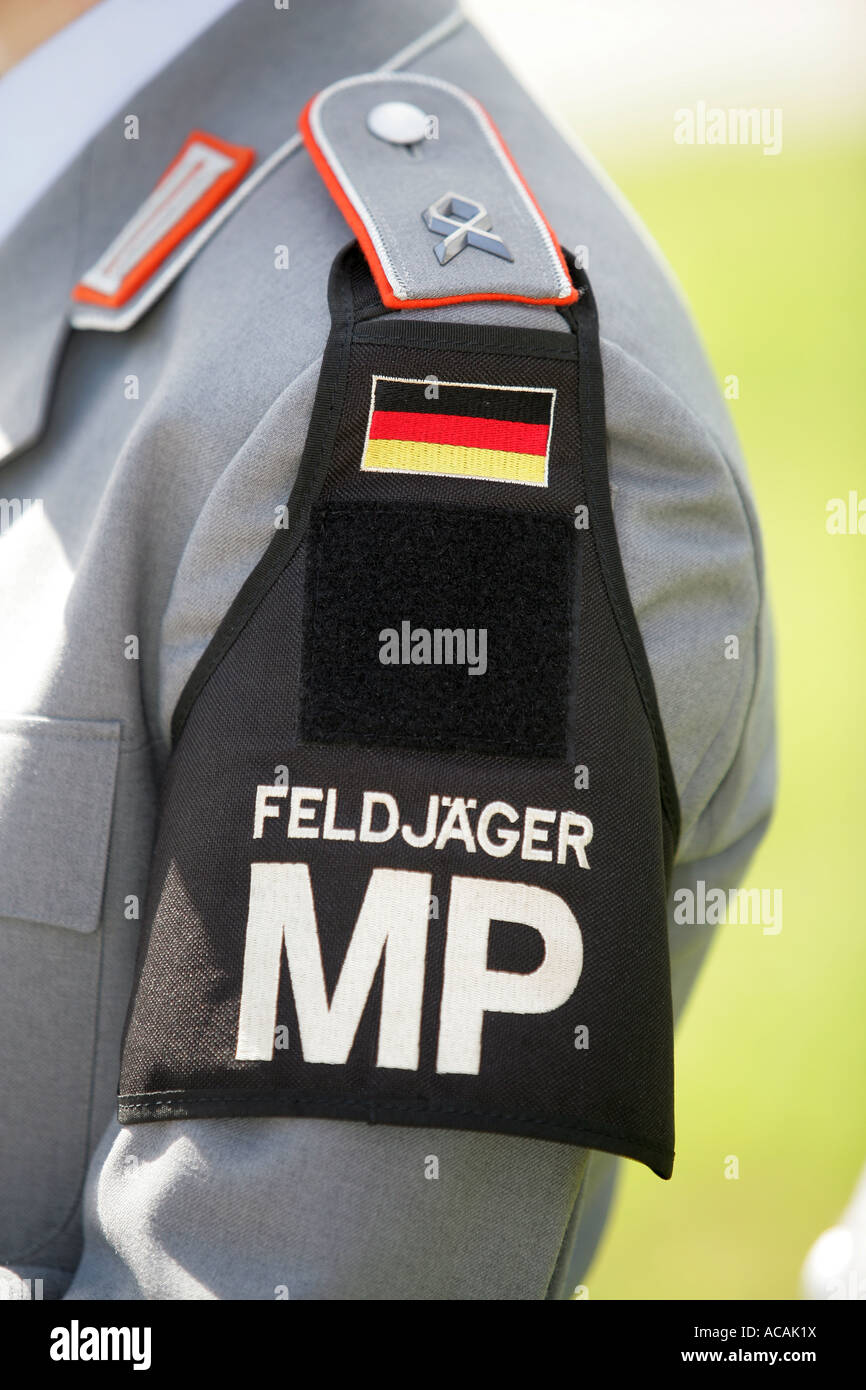 Deutsche Militär-Polizist Stockfoto