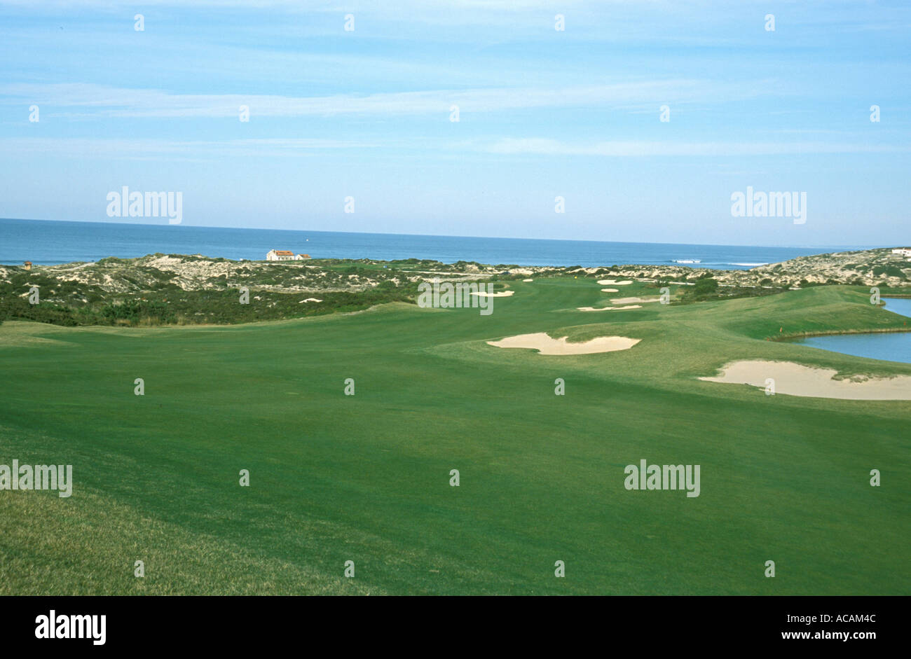 Praia D El Rey Portugal Loch 2 Stockfoto