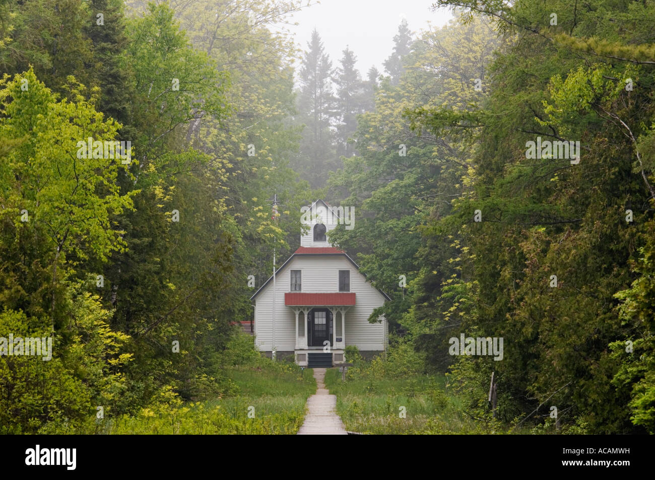 Baileys Harbor Rear Range Light am Lake Michigan in der Grate Heiligtum Baileys Harbor-Wisconsin Stockfoto