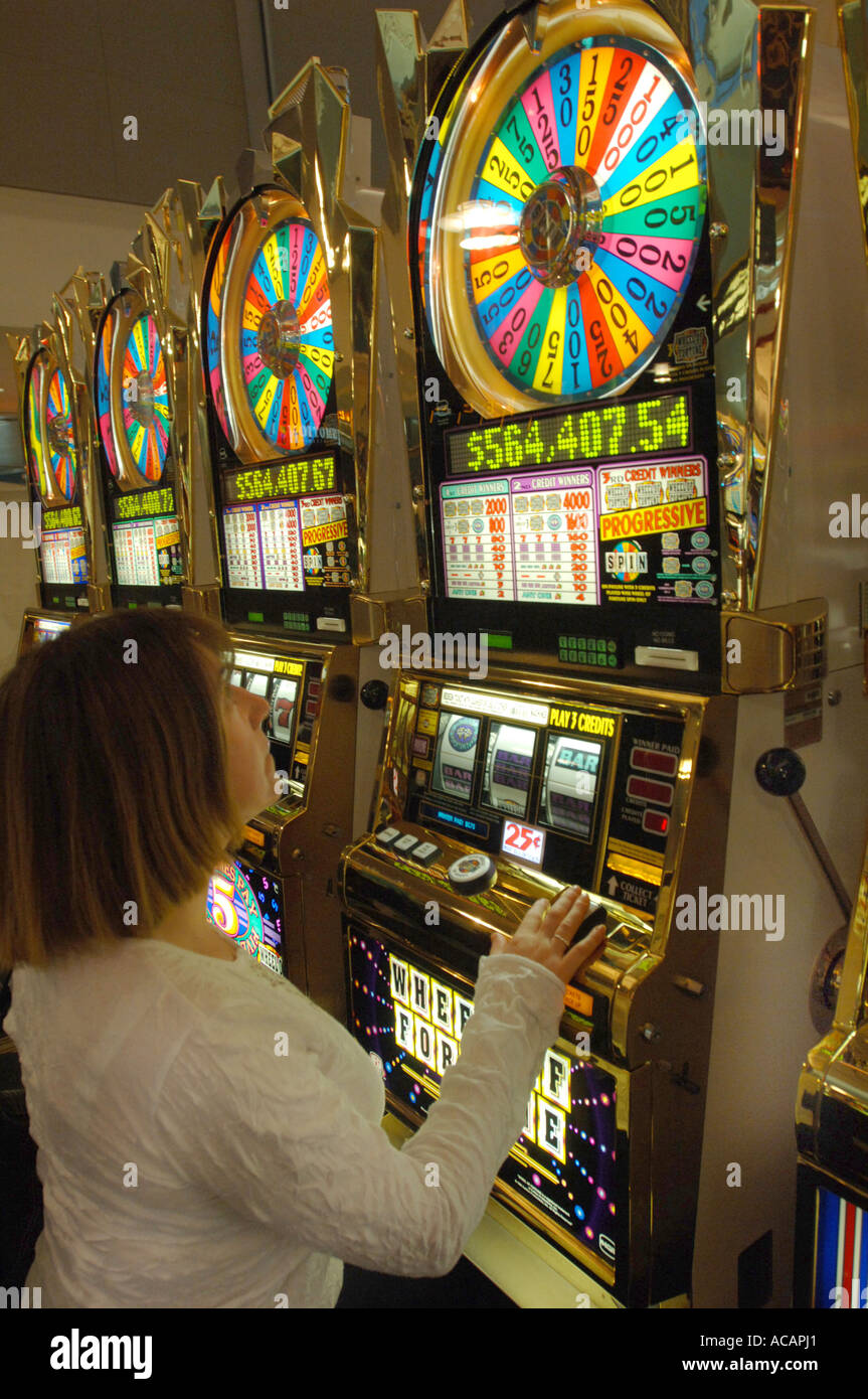 Spielautomaten Las Vegas Nevada USA Modell veröffentlicht Stockfoto