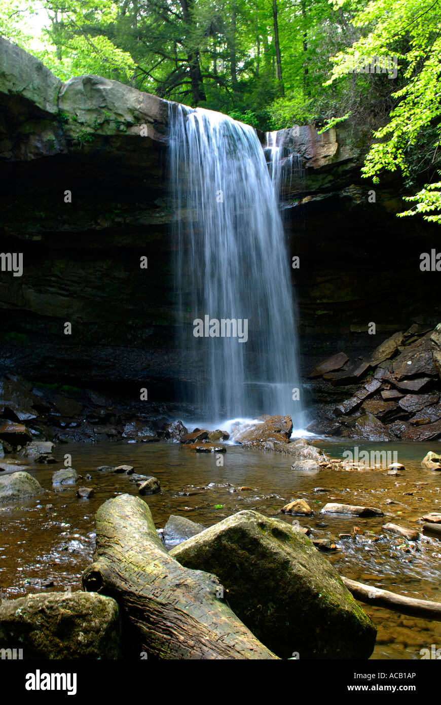 Gurken-Wasserfälle in die Ohiopyle State Park Recreation Area im südlichen Pennsylvania PA Stockfoto