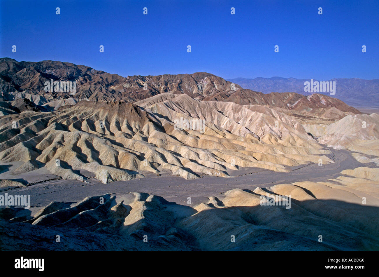 Golden Canyon Gebiet von Zabriskie point Teil Death Valley Kalifornien usa Stockfoto