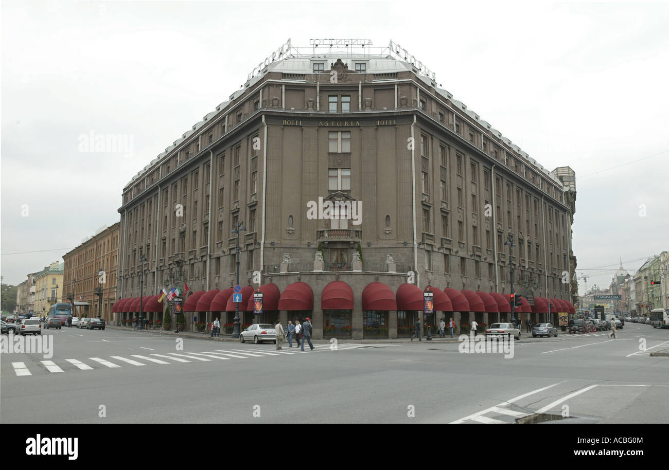 Russland. Sankt-Peterburg. Die Gebäude des Hotel Astoriya. Stockfoto