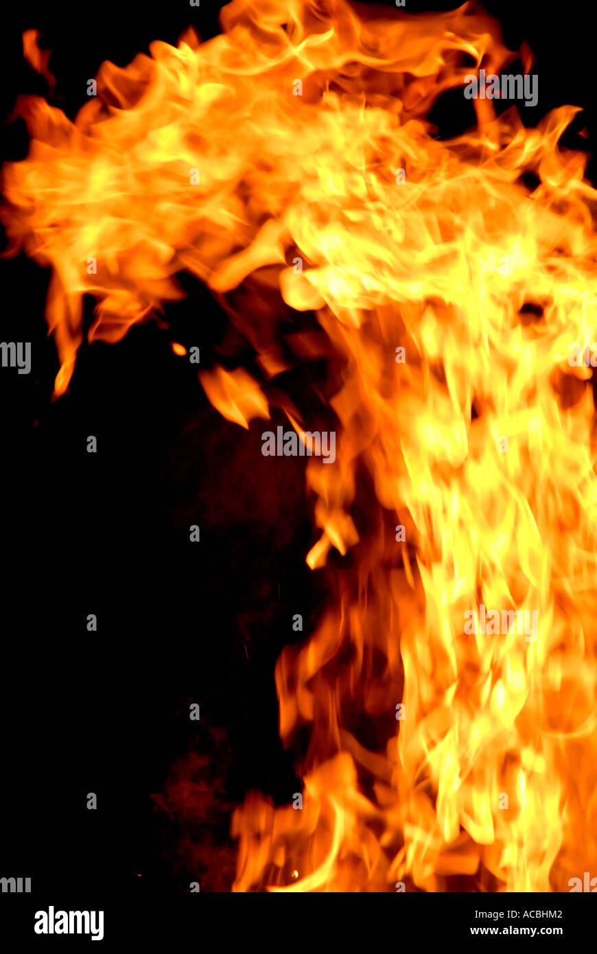 Flamme Feuer intensiv Stockfoto