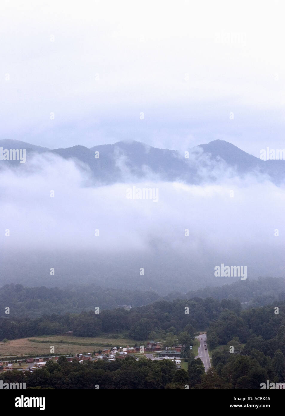 Wolken in den Bergen Smokey Mountain Range North Carolina USA Stockfoto