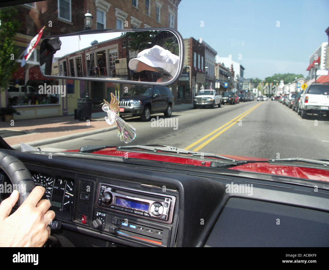 Fahrt durch die Stadt Stockfoto