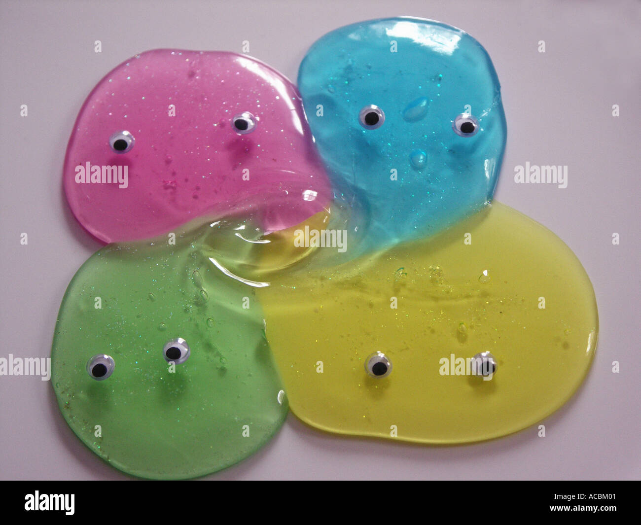 Bunte Gesichter Stockfoto