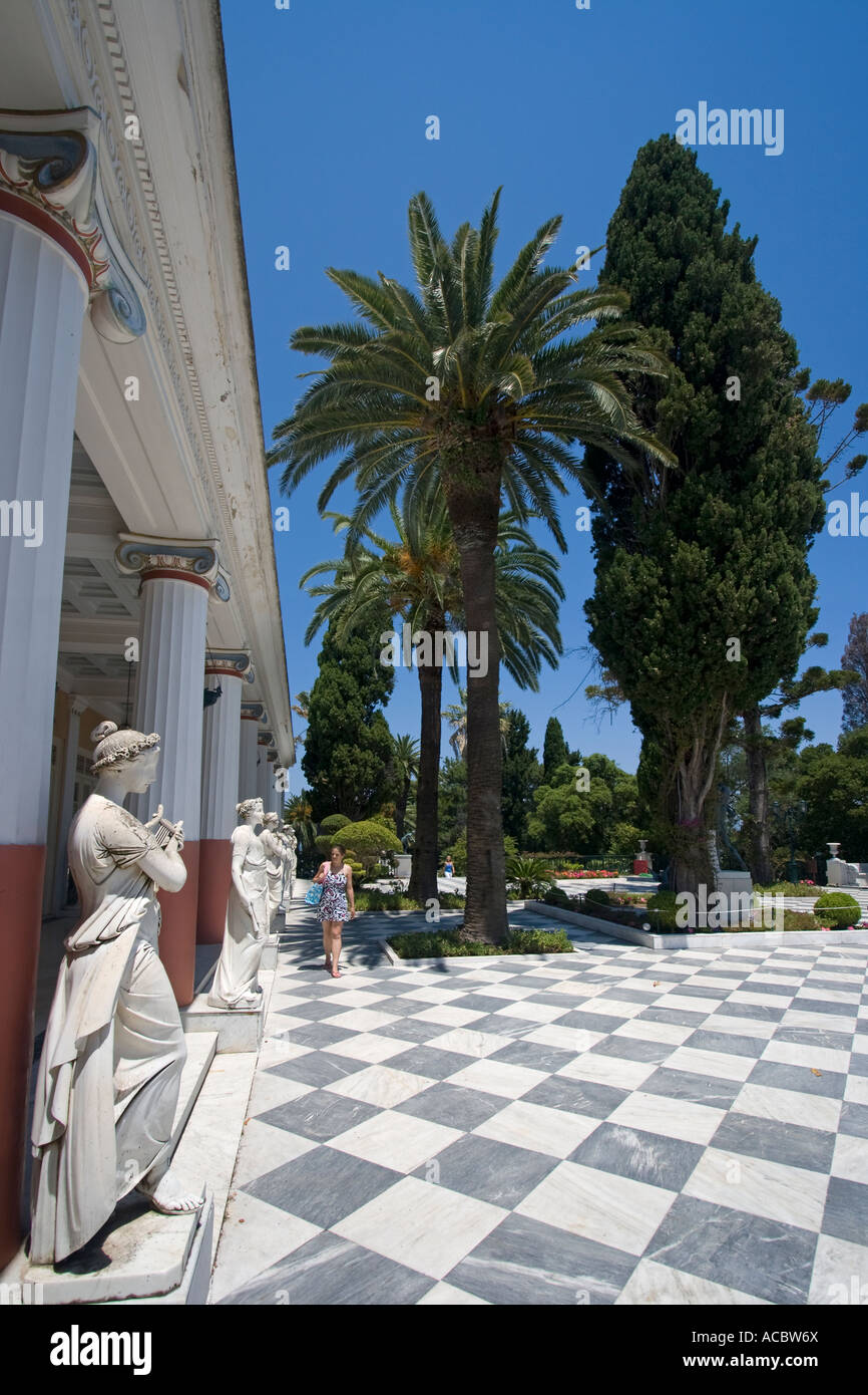 Griechenland Korfu Achilleion Inselmuseum Gartenskulpturen Stockfoto