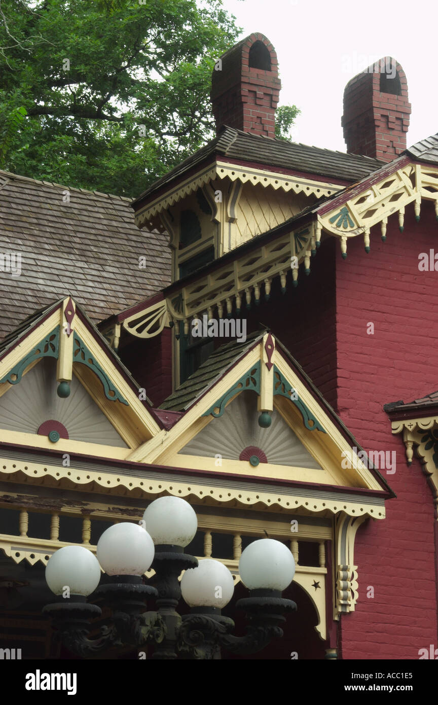 Detail des Haus im viktorianischen Stil Eureka Springs AR USA Stockfoto